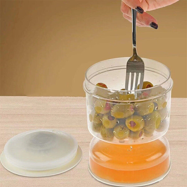 Pickle Jar Hourglass Can Dry Wet Separate Flip Airtight Food Storage Container