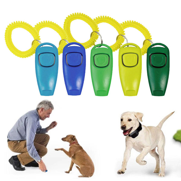 UP3XDog Training Whistle Clicker Stop Pet Bark Combo Obedience Puppy Train Skill