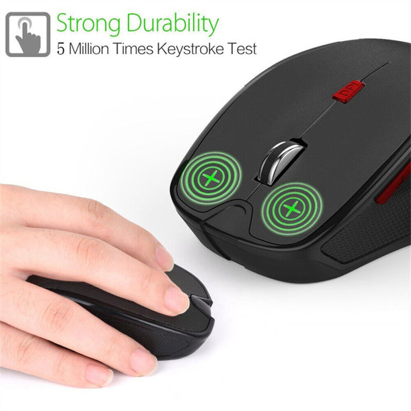 Wireless Bluetooth Mouse 2400 DPI Ergonomics Optical Mouse for Laptop PC