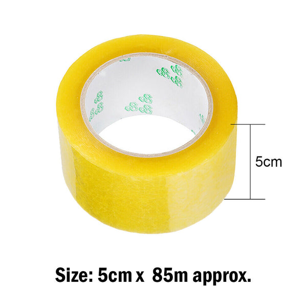 Clear Packaging Tape Sticky Rolls Packing Boxes Cartons 85 metre x 50mm
