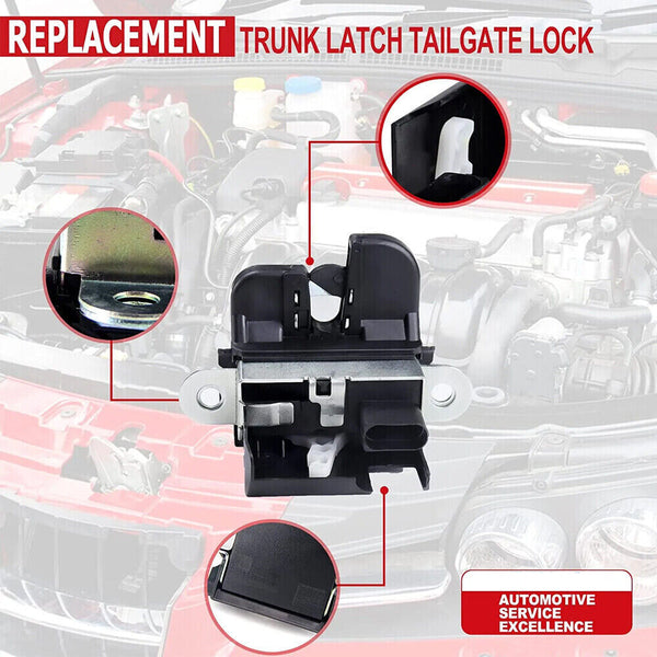 Rear Trunk Boot Lid Lock Latch Actuator For VW Golf Tiguan SUV 5M0827505E