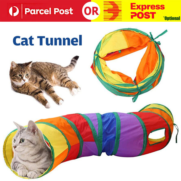 Kitten Cat Toy Pet Tunnel UP Play Foldable Exercise S-shape Tube Hole Rabbit Dog