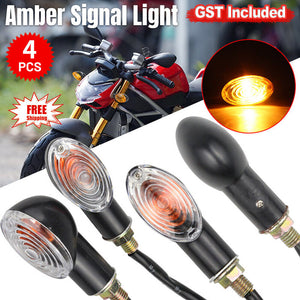 4x Universal Motorcycle Indicators Motorbike Turn Signal Light Bullet Bulbs AU