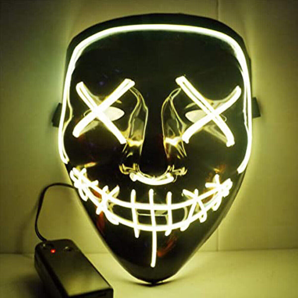 Halloween Masks LED Mask Light Up Purge Glowing Light Costume Cosplay Party