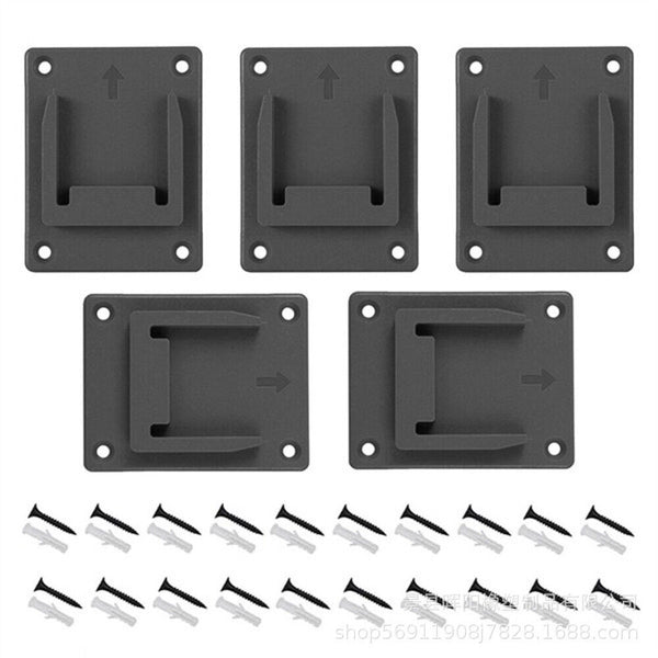 5x Slots Tool Holder For Bosch/Makita Bracket 18V Lithium Battery Machine Rack