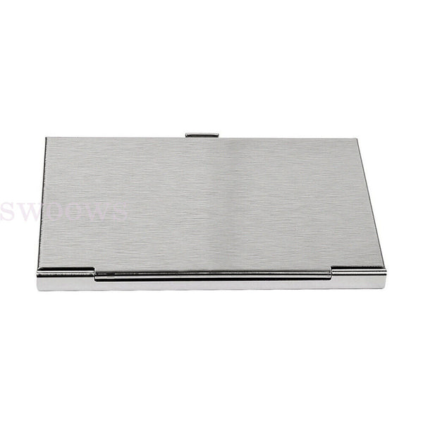 Stainless Steel Business Card Holder ID Name Credit Case Cover Metal Silver