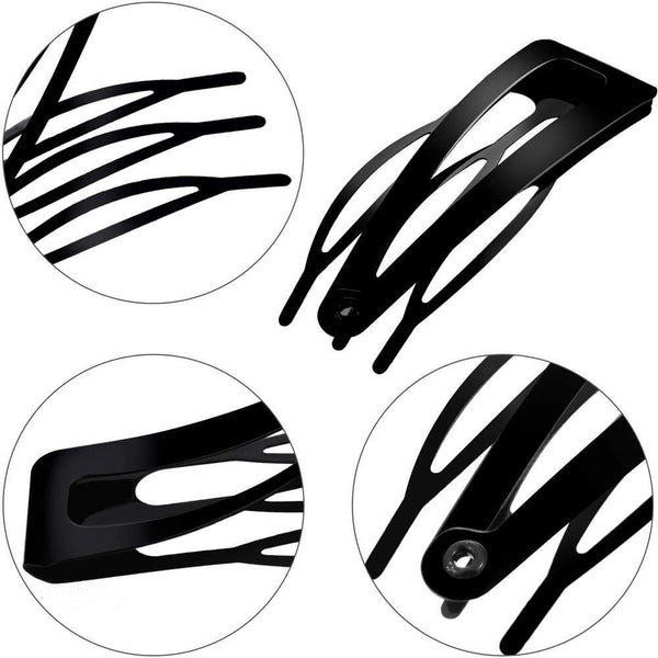 10-50 Double-grip Hair Clips Metal Snap Barrettes Hair Styling Tool Women Girls