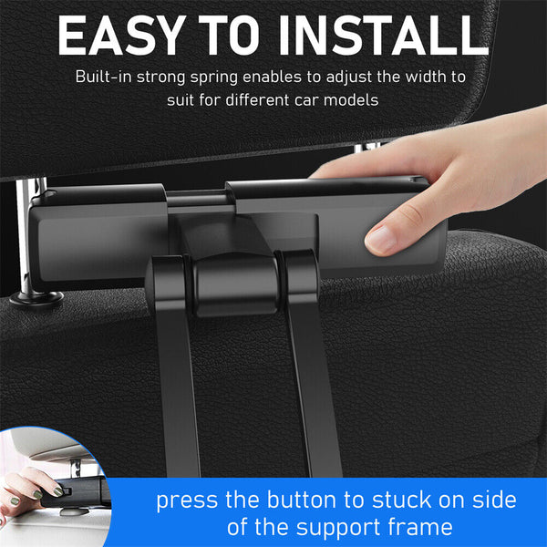 Car Universal 360° Seat Back Headrest Mount Holder for Apple iPad Phone Tablet