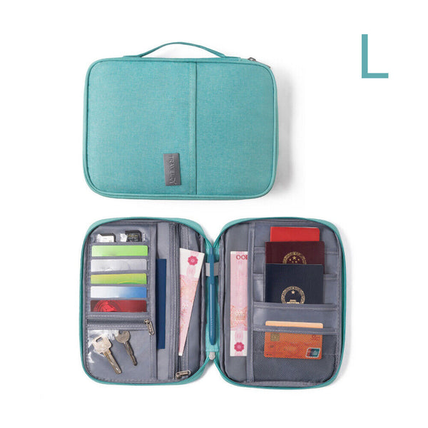 Waterproof Passport Holder Travel Document Wallet RFID Bag Family Case Organizer