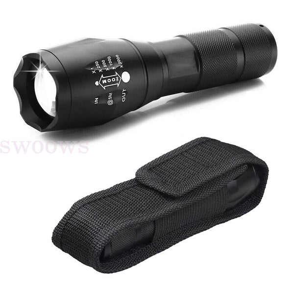 XML-T6 Tactical Flashlight Torch Super Bright Camping LED Torch Zoomable