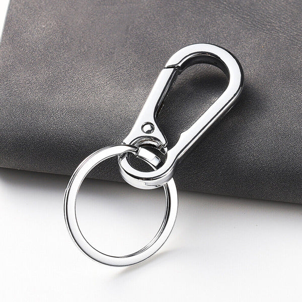 3X Clasp Clips Hook Alloy Keychain Split Key Ring Durable Keychain