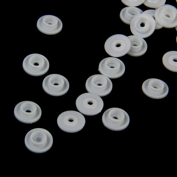 100 Set Size 20 T5 Plastic Resin Press Studs Snap Fasteners Poppers BLACK /WHITE