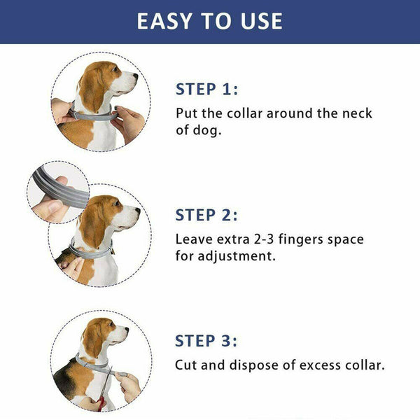 3 PACK Pet Flea Collar for Cats 8-month Flea and Tick Prevention Adjustable 38CM