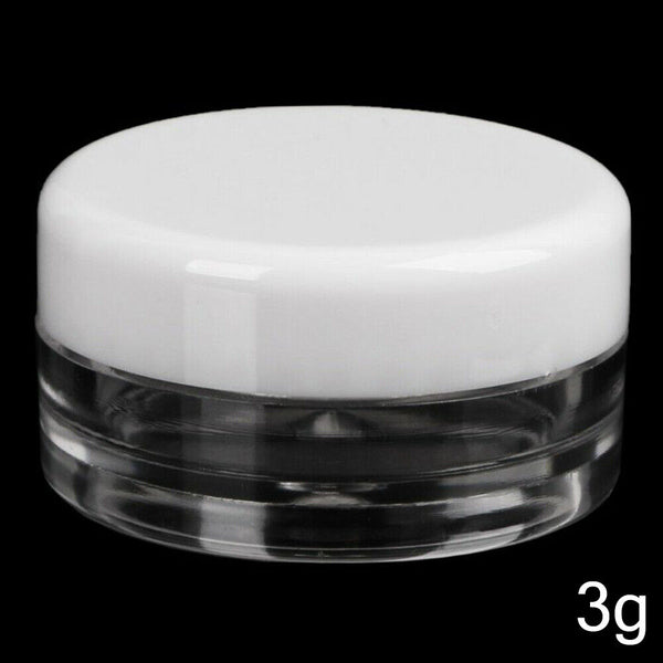 3/5g Plastic Cosmetic Containers Face Cream Lip Balm Sample Jars Pots