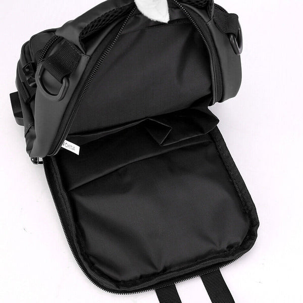 Men's Sling Crossbody Bag Anti-theft Shoulder Chest Messenger Backpack USB Port