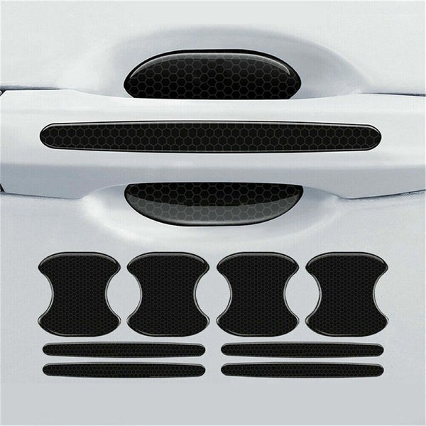 Reflective Car Door Handle Sticker Carbon Fiber Anti-Scratches Films Protectors