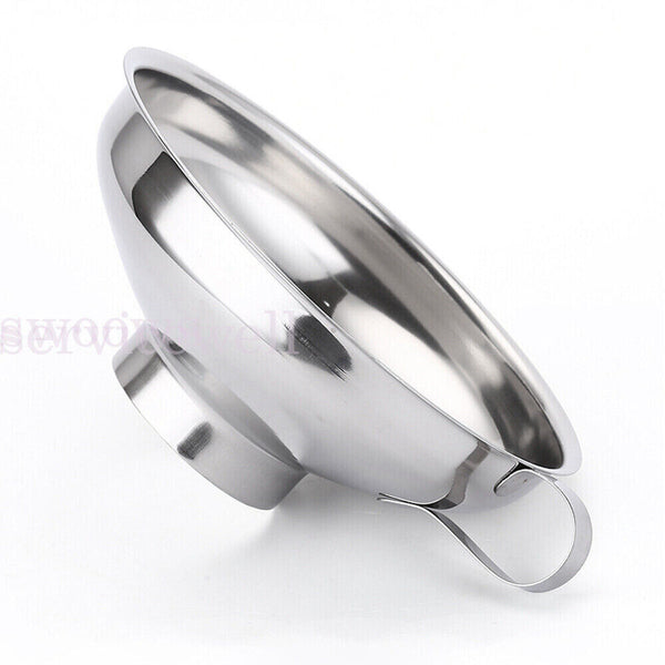 1/2 Stainless Steel Funnel Oil Liquid Funnel Metal Funnel With Detachable Filter