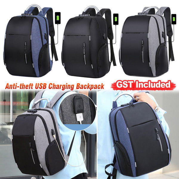 Anti-theft Bag Backpack USB Charging Waterproof Laptop Travel Shoulder School