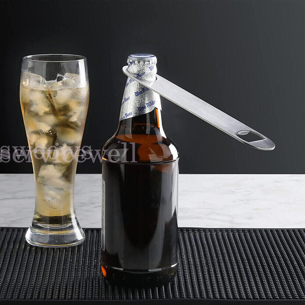 Stainless Steel Speed Bottle Opener Bartender Flat Bar Blade Cap Can Beer Drink