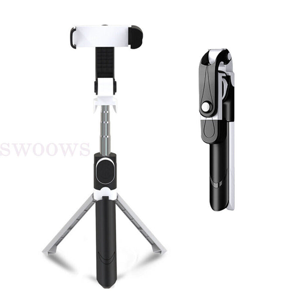 Selfie Stick Rotating Tripod Holder Stand With Bluetooth Remote For Mobile Phone