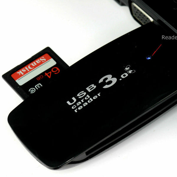 4 SLOT USB 3.0 All in One Card Reader Memory Stick CF Micro SD HC SDXC Adapter