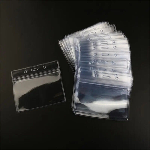 20pcs Plastic Clear ID Card Holder Badge Lanyard Work Business Pouch Security