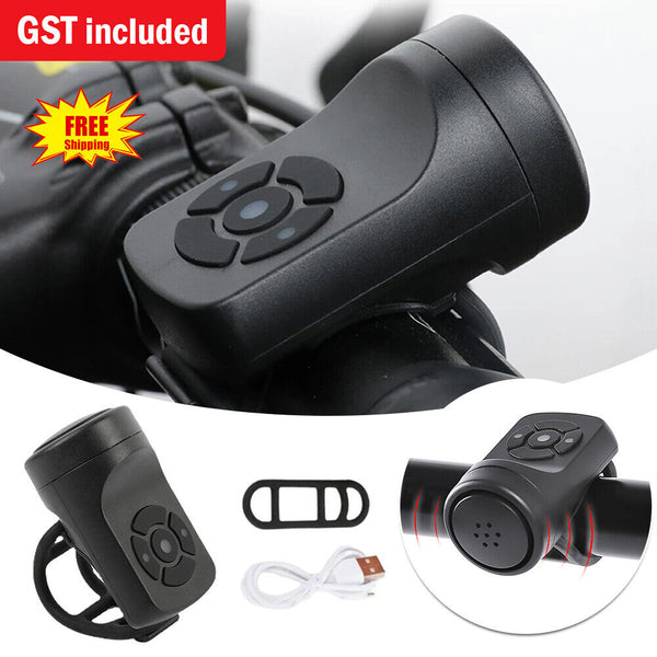 Bike Loud Horn 120Db Bicycle Handlebar Alarm Ring Bell USB Charging Cycling Kit