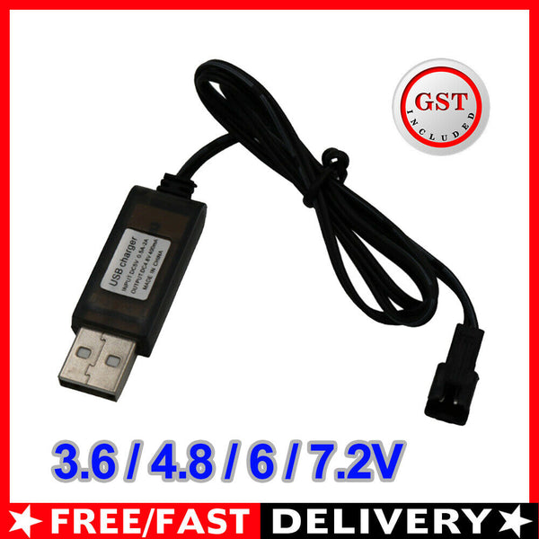 Battery Charger USB 3.6/4.8/6/7.2/9.6V NiCD NiMH RC Model Battery USB Charging