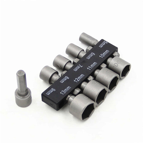 5-13mm Hex Socket Sleeve Magnetic Nut Driver Set Drill Bit Adapter Power Tool AU