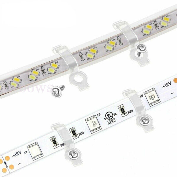 50/100 Mounting Brackets Clip One-Side Fixing Clips For 5050 LED Strip Light-Bar