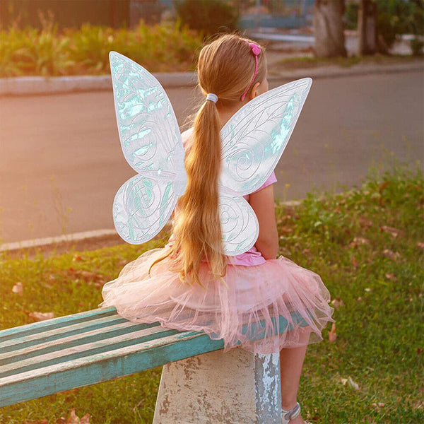 1/4PCS Butterfly Fairy Wings Costume for Women Girls Sparkle Princess Angel Wing
