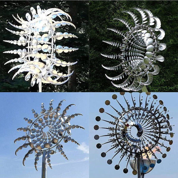 Unique and Magical Metal Windmill Kinetic Metal Wind Spinners Garden Decoration