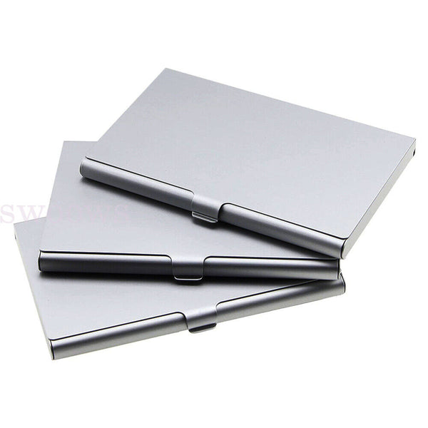 Stainless Steel Business Card Holder ID Name Credit Case Cover Metal Silver