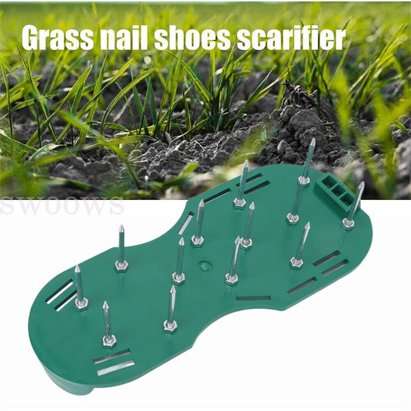 1 Pair Garden Lawn Aerator Spike Spiked Shoes Triple Bulk Stramps Seeding Farm