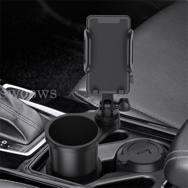 Phone Mount Car Cup Holder 360 Rotating Adjustable Bracket for GPS Mobile Phone