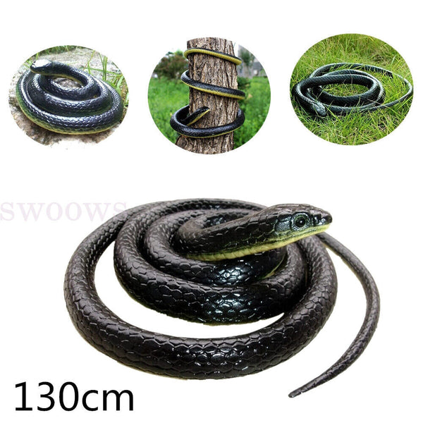 NEW 1.3M Rubber Snakes Realistic Trick Simulation Whimsy Fake Garden Pretend Toy