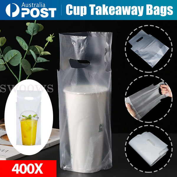 100/400 Take away bag coffee cup carry bag takeaway coffee milktea cup carrybag