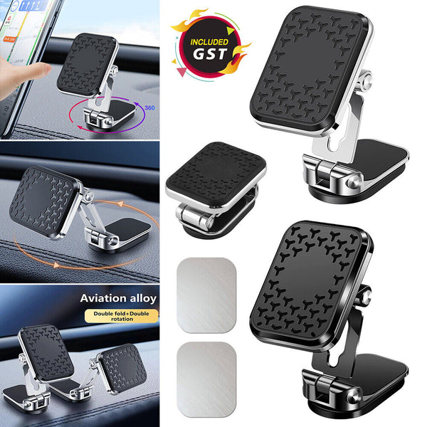 Universal Magnetic Phone Holder Dashboard Mobile Dash Car Mount Foldable Rotate