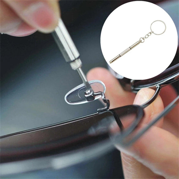 Mini Screwdriver 3 in 1 Keychain Glasses Watch Phone Screw Repair Tool Keyring