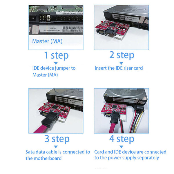 Bidirectional IDE to SATA HDD Adapter Converter Serial-ATA 40pin port with Cable