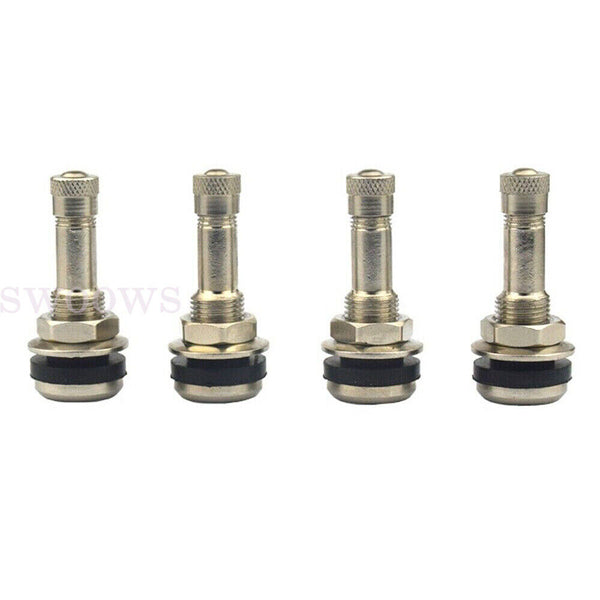 TR416 Chrome Metal TubelessBolt In Valve Stems Tires Tubeless Tyre Valves X4