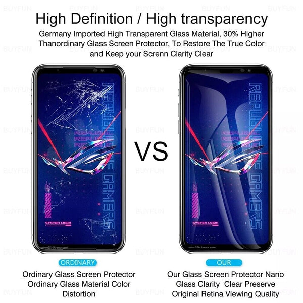 Tempered Glass Screen Protector Lens FULL COVER For ASUS ROG 5S 5 3 2 5S 6 Pro