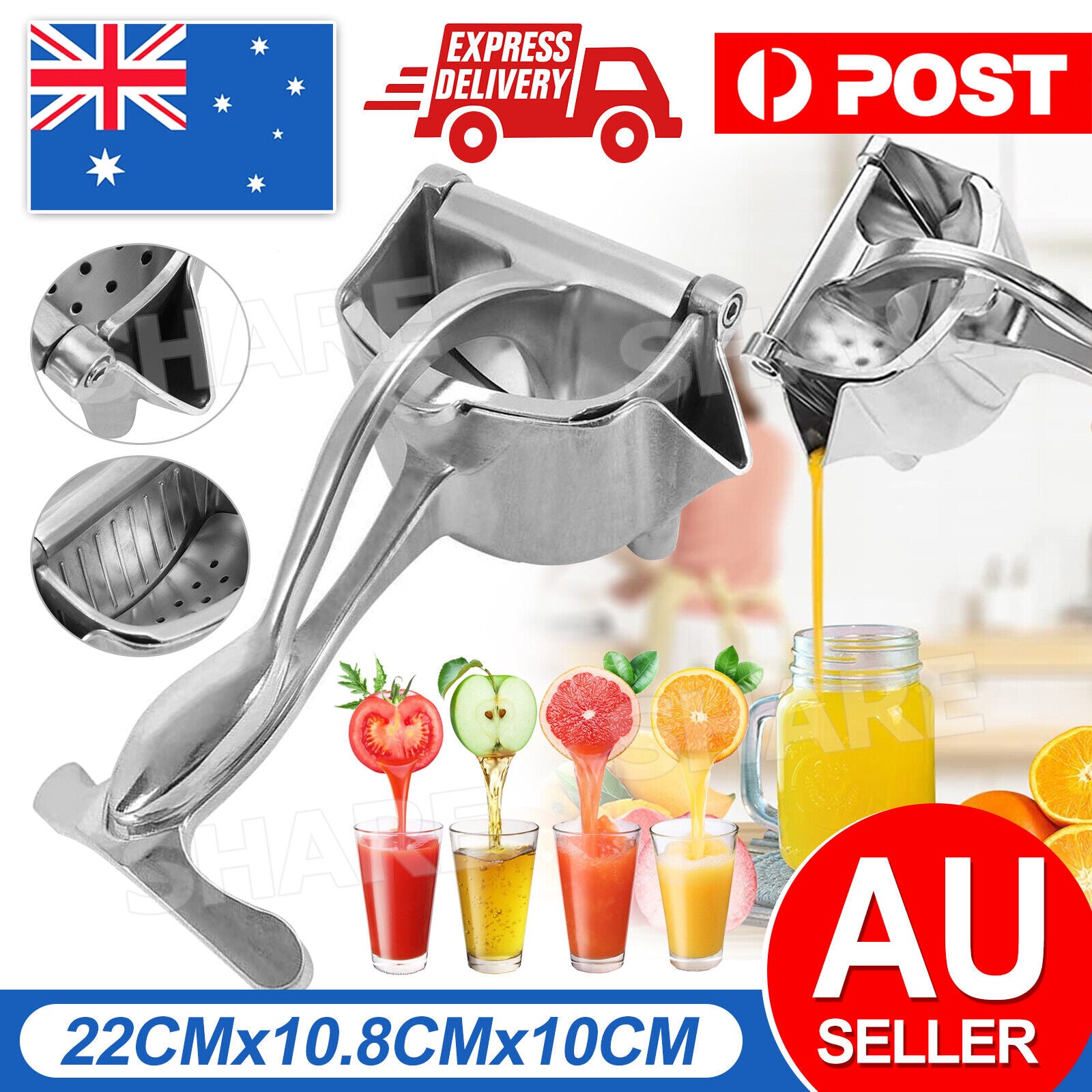 Hand Held Manual Fruit Juicer Squeezer Juice Lemon Citrus Extractor Press Tool