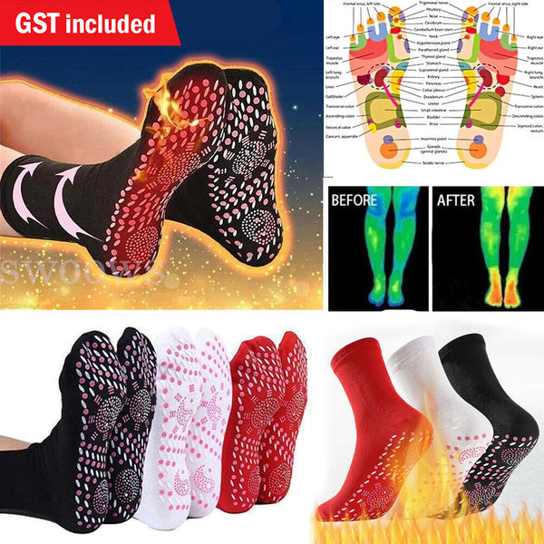 Self Heating Tourmaline Magnetic Therapy Health Socks Foot Massage Warmth Sock