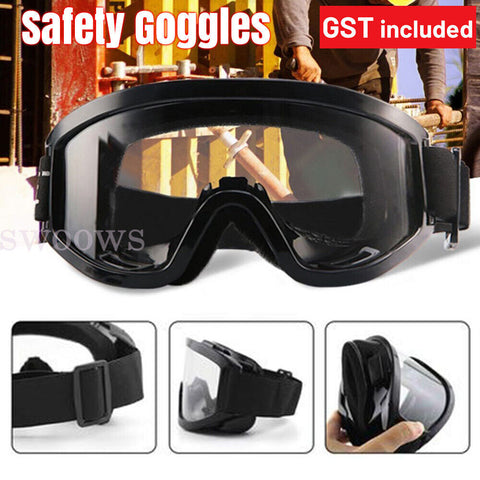 Safety Goggles Eye Protective Over Glasses Clear Anti Fog Dust Outdoor Work