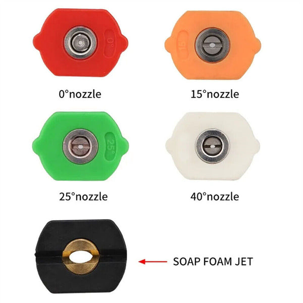 Conversion Universal 1/4" Quick Connect Kit for Pressure Washer with Jet Nozzles