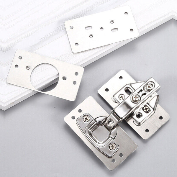 Hinge Repair Plate Rust Resistant Steel Furniture Cupboard Repair Mount Tool Set