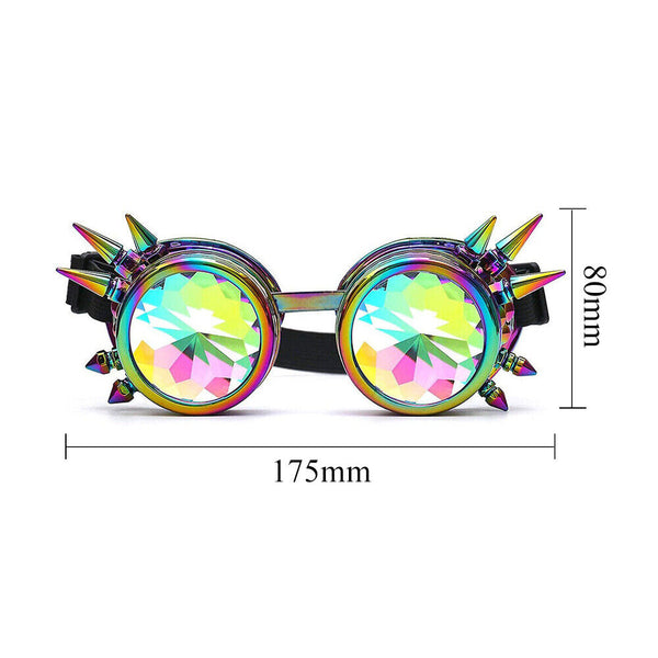 Kaleidoscope Goggles Steampunk Rave Glasses Rainbow Festival Gifts Cosplay Party