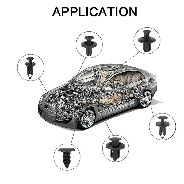 190x Car Trim Body Clips Kit Rivets Retainer Auto Panel Bumper Plastic Fastener