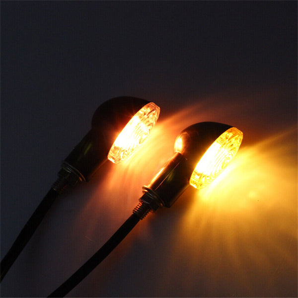 4x Universal Motorcycle Indicators Motorbike Turn Signal Light Bullet Bulbs AU